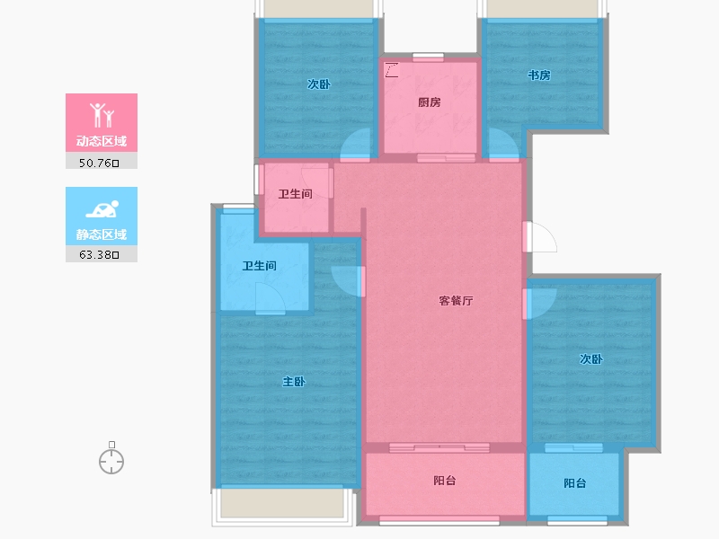 江苏省-扬州市-中信泰富锦麟世纪-101.61-户型库-动静分区