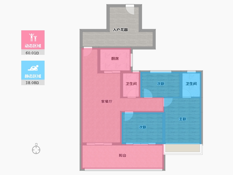 安徽省-宿州市-中煤·华府-102.40-户型库-动静分区