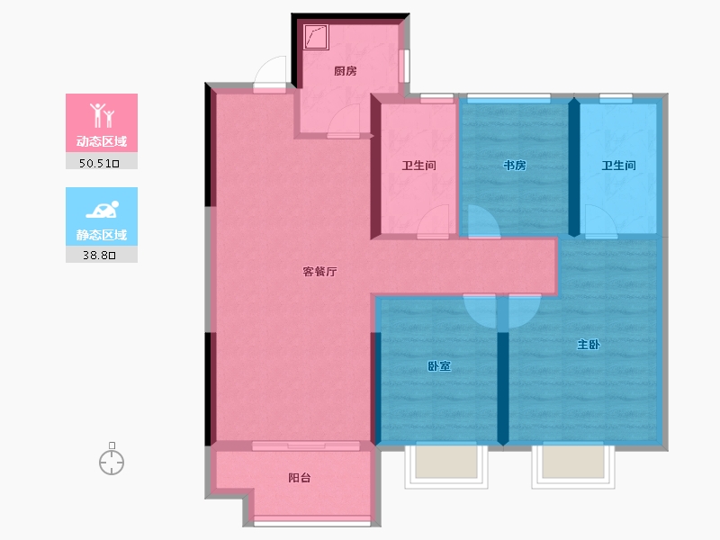 江西省-赣州市-新力东园-79.20-户型库-动静分区