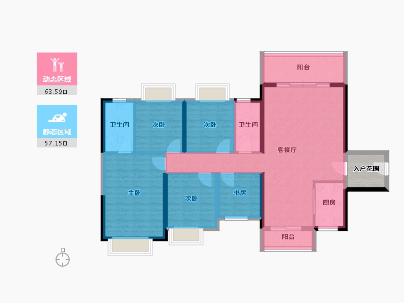 广西壮族自治区-梧州市-顾荣翰林华府-112.83-户型库-动静分区