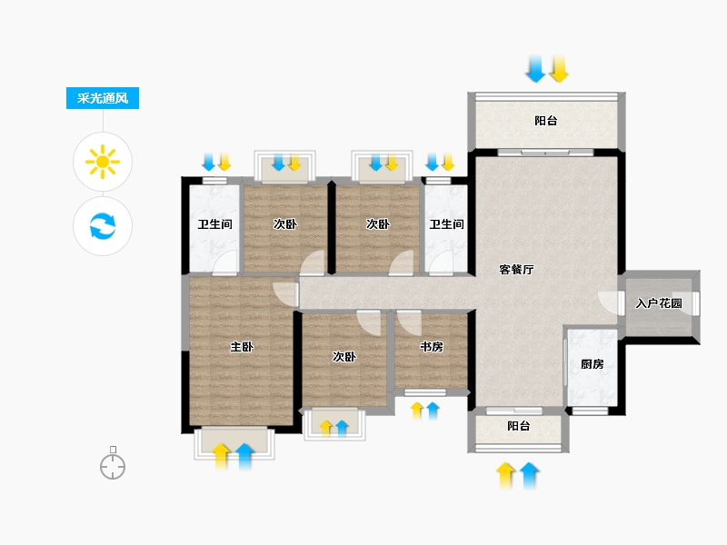 广西壮族自治区-梧州市-顾荣翰林华府-112.83-户型库-采光通风