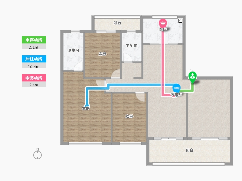 湖北省-黄冈市-城投玲珑家园-135.33-户型库-动静线