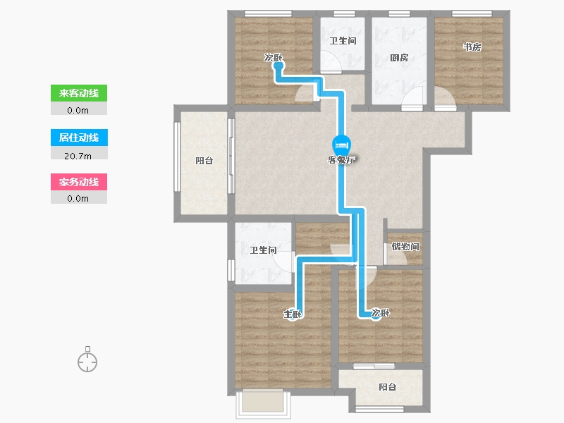 安徽省-蚌埠市-煜华里-104.46-户型库-动静线