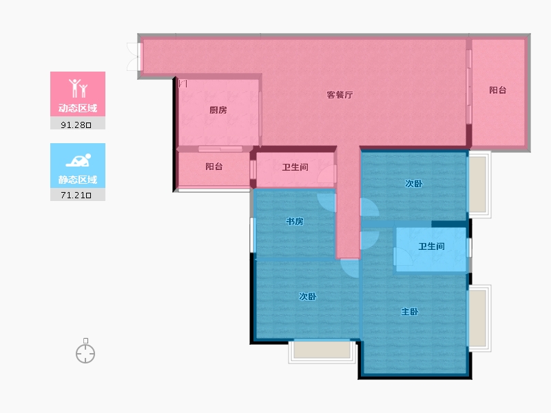 广东省-湛江市-龙腾广场-147.54-户型库-动静分区