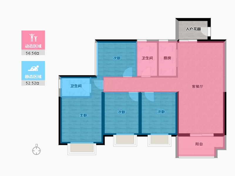 广西壮族自治区-梧州市-顾荣翰林华府-102.40-户型库-动静分区