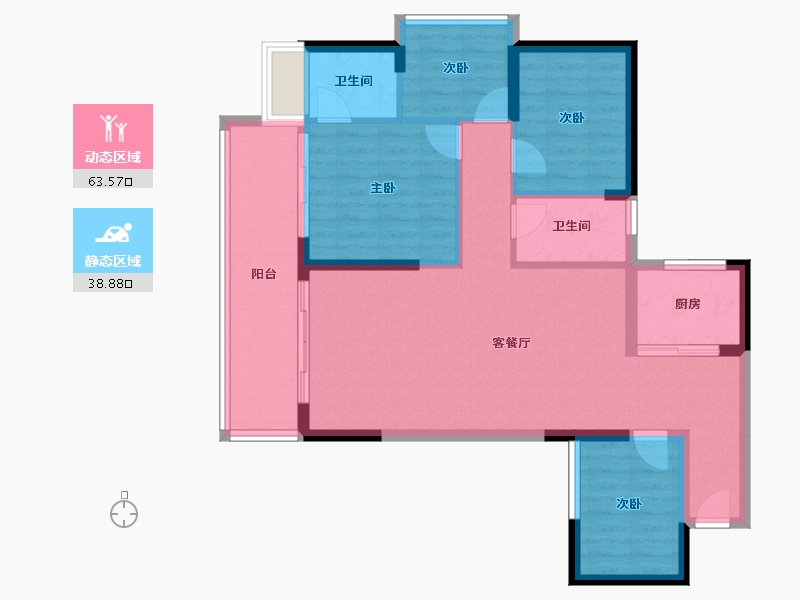 广东省-湛江市-钰海豪庭-91.67-户型库-动静分区