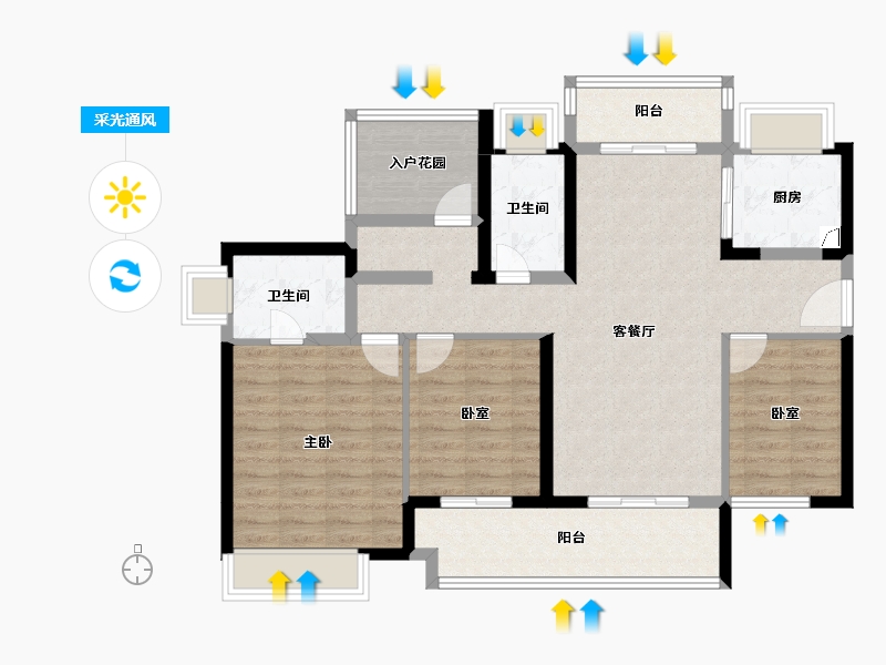 广东省-韶关市-保利大都会-99.70-户型库-采光通风