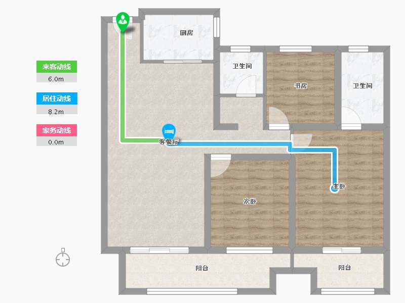 安徽省-蚌埠市-煜华里-96.46-户型库-动静线