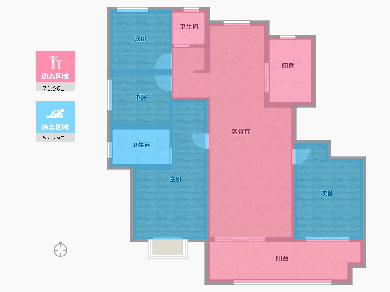 安徽省-蚌埠市-煜华里-115.73-户型库-动静分区