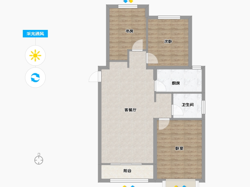 河北省-保定市-鹏渤印象城-78.27-户型库-采光通风