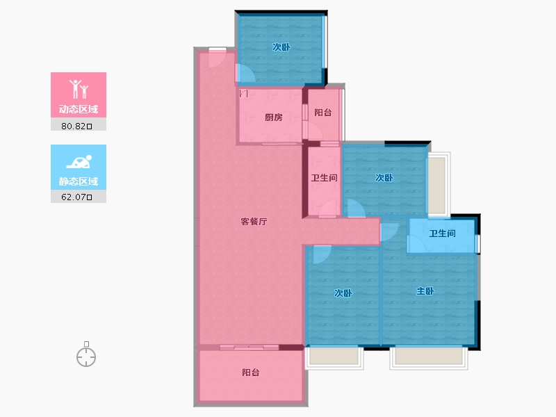 广东省-湛江市-龙腾广场-129.23-户型库-动静分区