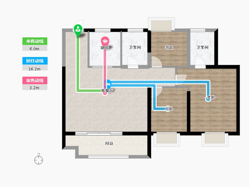 安徽省-蚌埠市-和顺国樾府-94.69-户型库-动静线