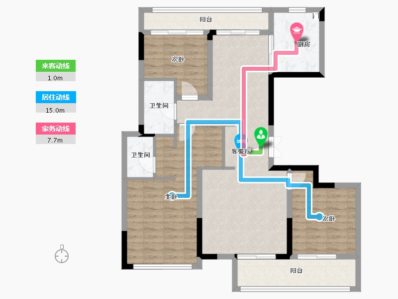 湖北省-黄冈市-黄州泰禾富·凤凰府-99.16-户型库-动静线