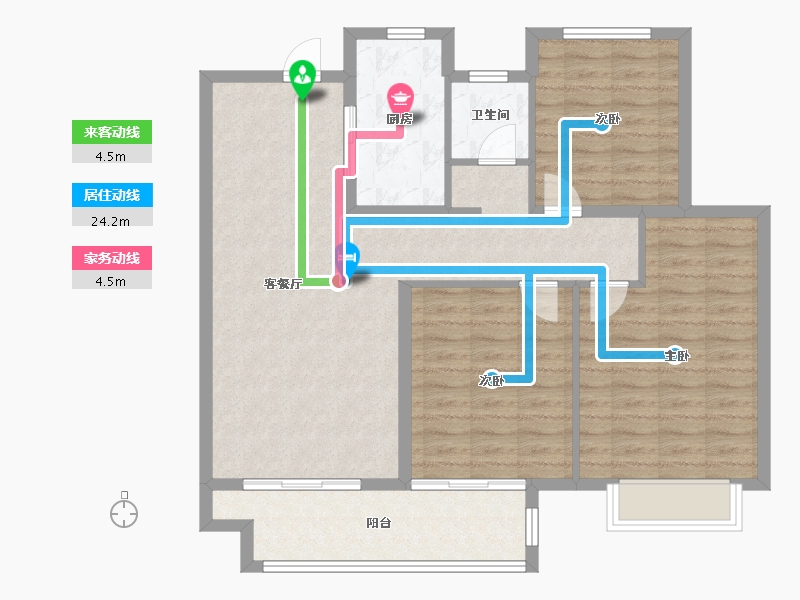 江苏省-南通市-凤凰城-97.00-户型库-动静线