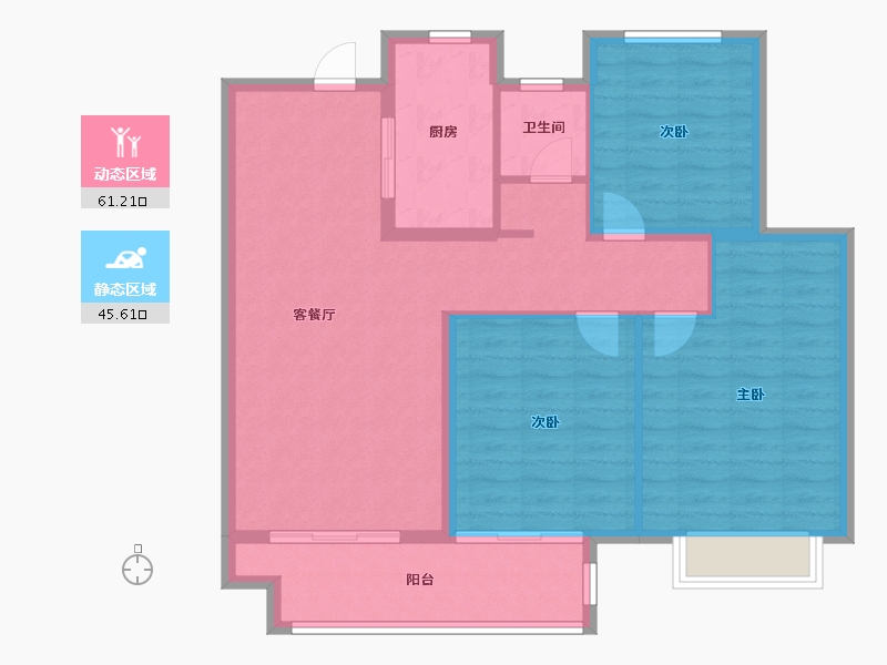 江苏省-南通市-凤凰城-97.00-户型库-动静分区