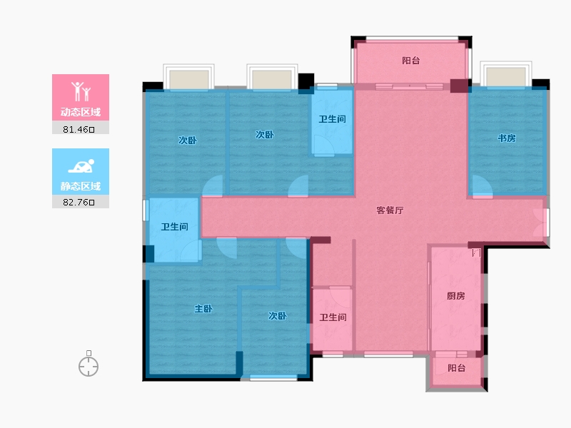 广东省-汕尾市-岁宝华府-149.40-户型库-动静分区