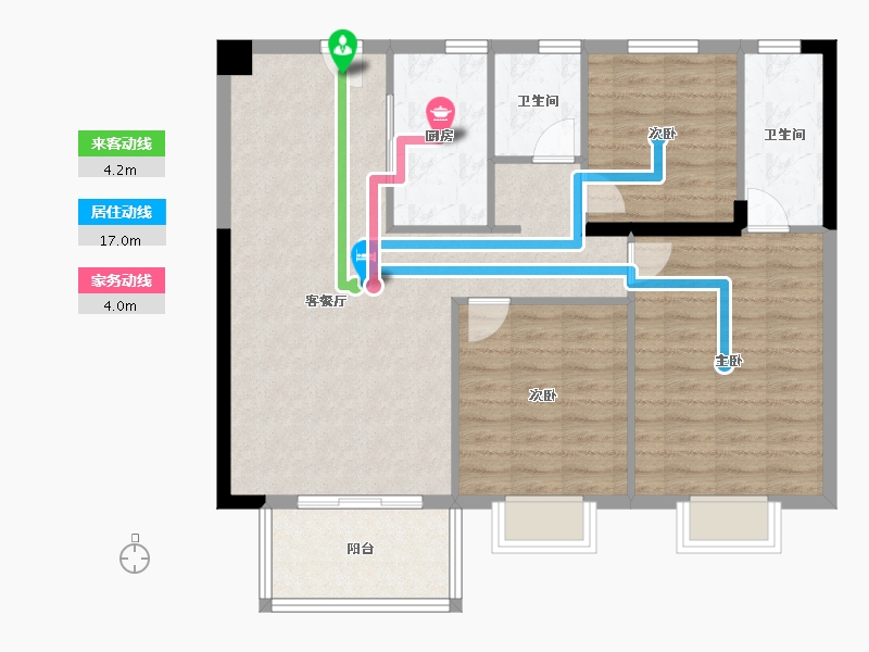 湖北省-黄冈市-金都上城-95.00-户型库-动静线