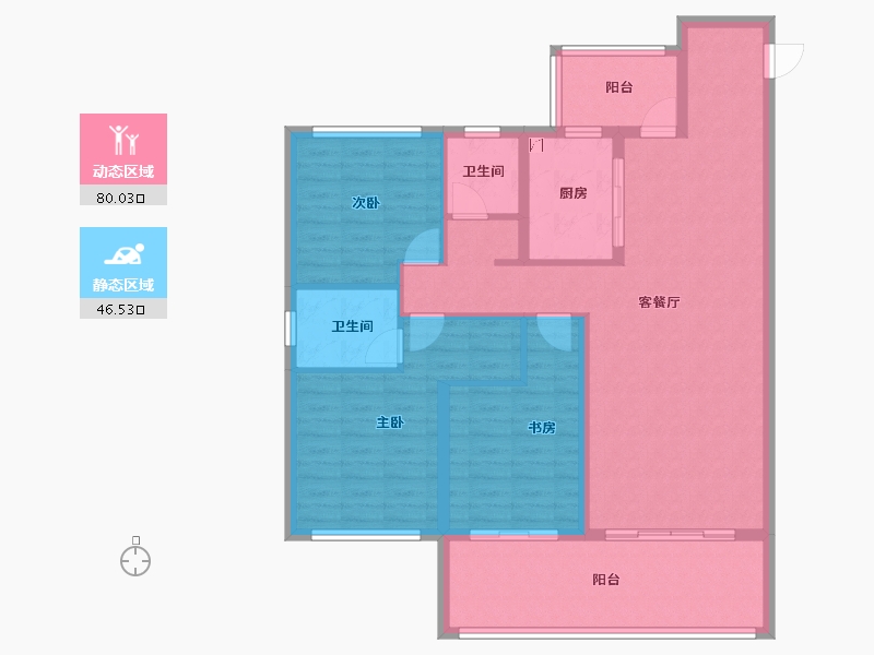 湖北省-黄冈市-城投玲珑家园-114.25-户型库-动静分区