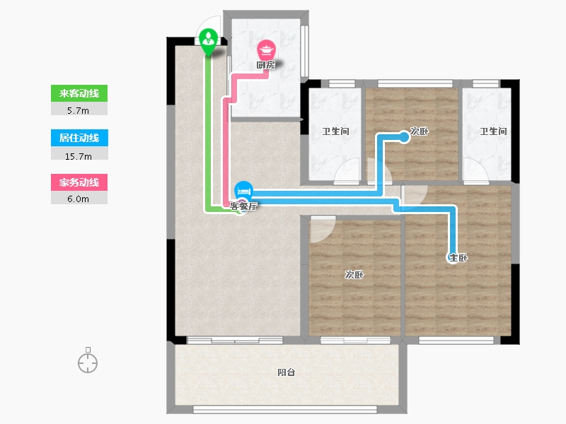 湖北省-黄冈市-城投玲珑家园-99.19-户型库-动静线