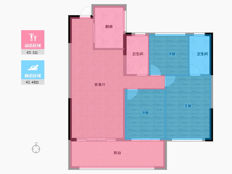 湖北省-黄冈市-城投玲珑家园-99.19-户型库-动静分区