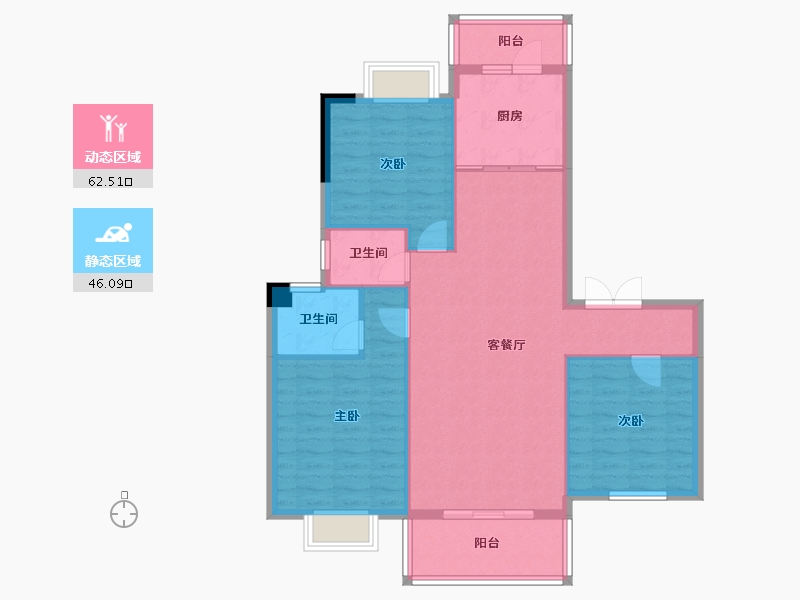 湖北省-黄冈市-金都上城-99.00-户型库-动静分区