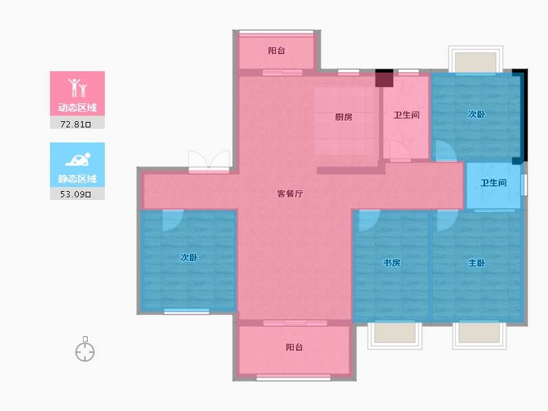 湖北省-黄冈市-金都上城-115.00-户型库-动静分区