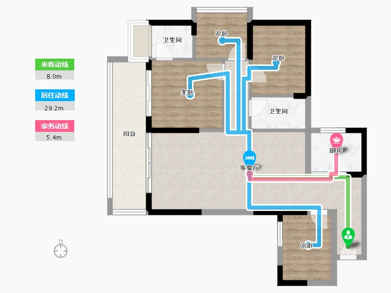 广东省-湛江市-钰海豪庭-90.00-户型库-动静线