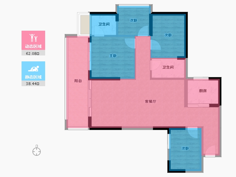 广东省-湛江市-钰海豪庭-90.00-户型库-动静分区