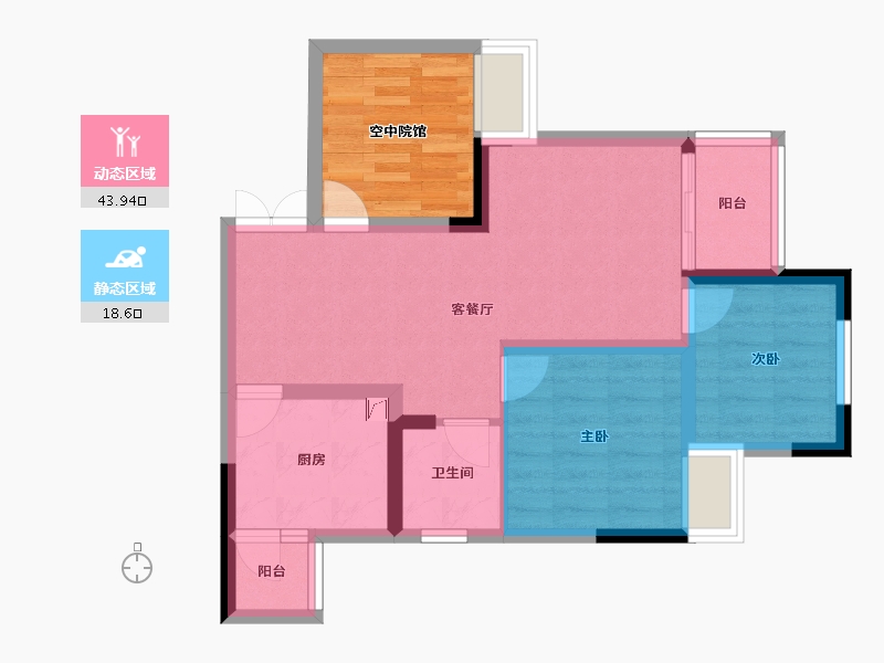 四川省-绵阳市-宏博梓江锦城-81.00-户型库-动静分区