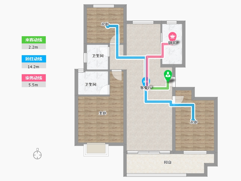 安徽省-蚌埠市-煜华里-97.84-户型库-动静线