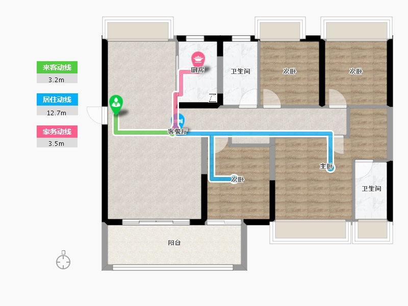 湖北省-黄冈市-东泰华城-102.90-户型库-动静线