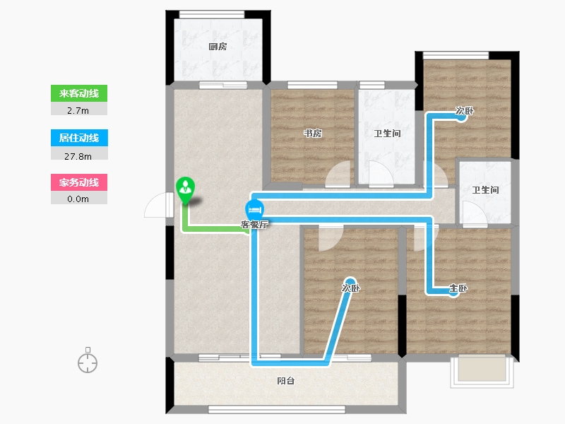 安徽省-蚌埠市-毅德城·御璟苑-102.92-户型库-动静线