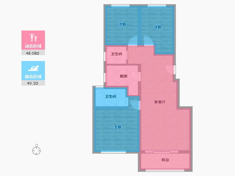 安徽省-蚌埠市-煜华里-77.92-户型库-动静分区