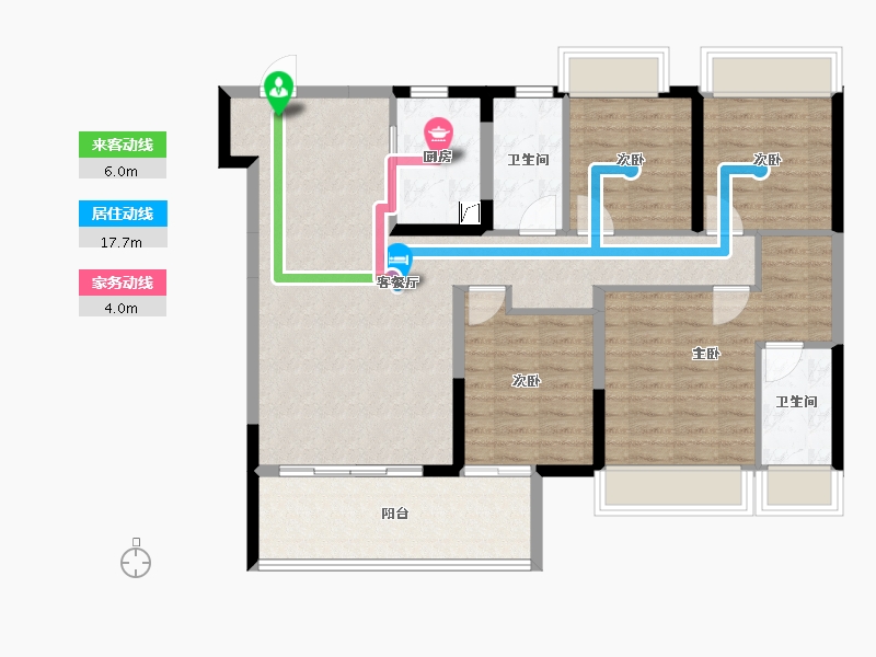 湖北省-黄冈市-东泰华城-102.24-户型库-动静线