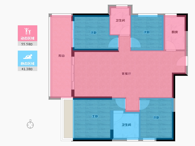 广东省-湛江市-钰海豪庭-86.99-户型库-动静分区