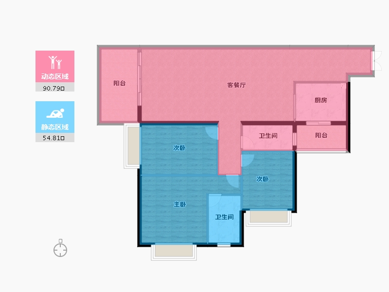 广东省-湛江市-龙腾广场-132.88-户型库-动静分区