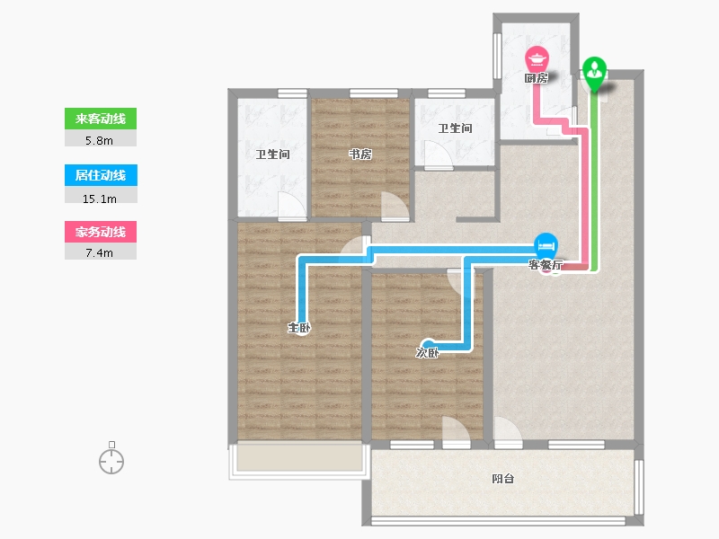 山东省-济宁市-龙城华府-115.00-户型库-动静线