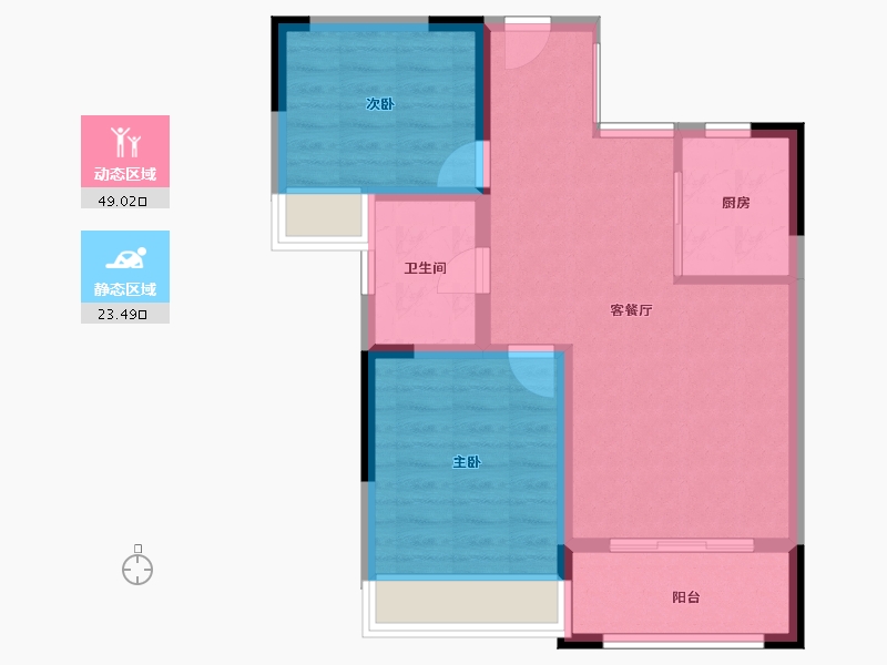 福建省-南平市-​御景峰-64.77-户型库-动静分区