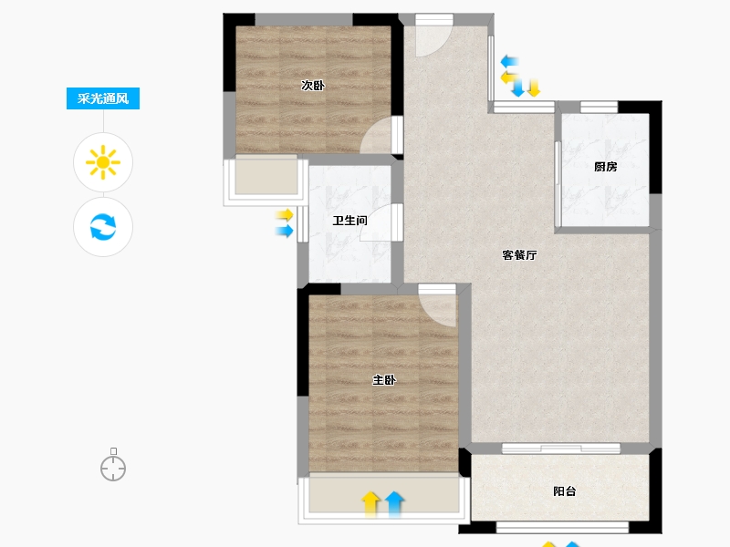 福建省-南平市-​御景峰-64.77-户型库-采光通风