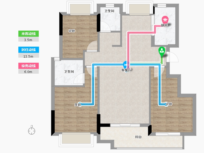 福建省-南平市-三迪溪山九境-84.67-户型库-动静线