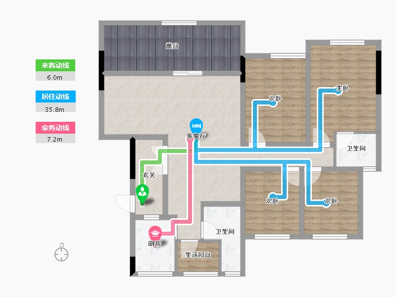 四川省-巴中市-云城书香美邸-127.98-户型库-动静线