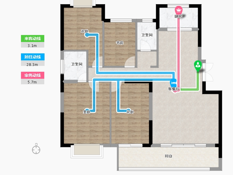 福建省-南平市-​顺成华府-112.89-户型库-动静线