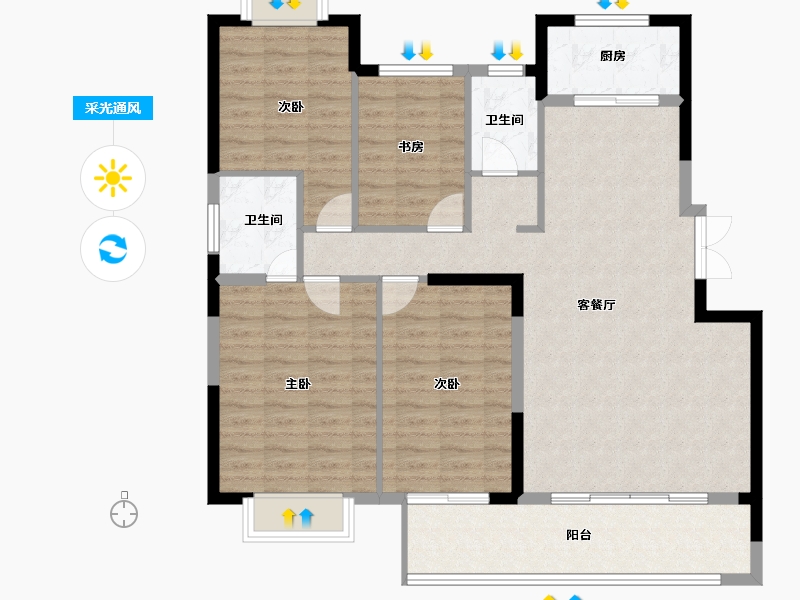 福建省-南平市-​顺成华府-112.89-户型库-采光通风