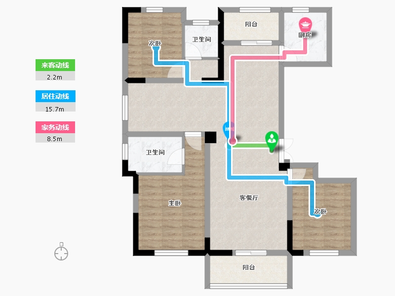 湖北省-宜昌市-秭归百丽嘉园二期-97.56-户型库-动静线