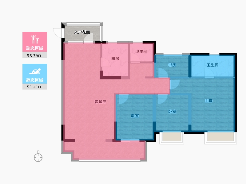 安徽省-蚌埠市-蚌埠淮上万达广场-102.39-户型库-动静分区