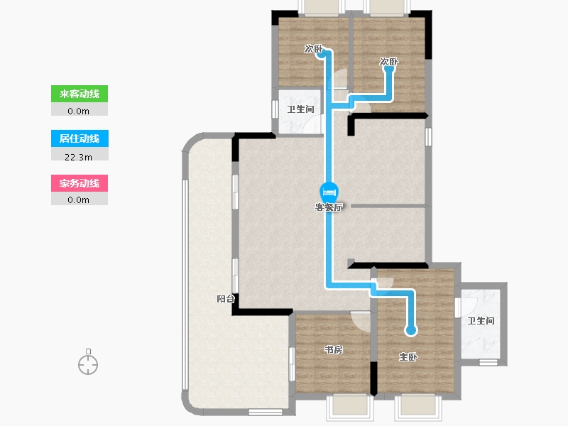 湖北省-宜昌市-高投五龙源著-127.29-户型库-动静线