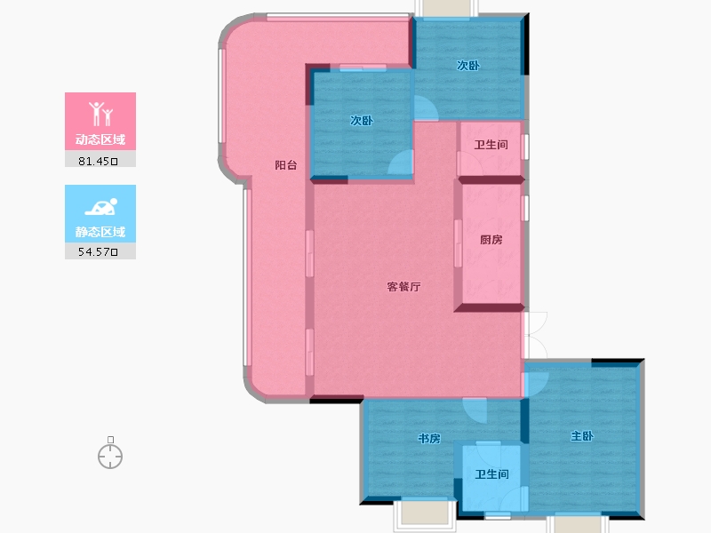 湖北省-宜昌市-高投五龙源著-122.80-户型库-动静分区