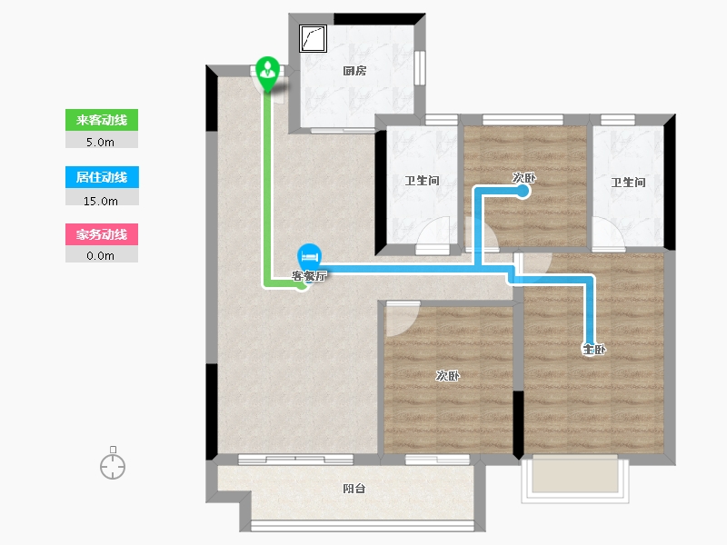 江西省-赣州市-龙湖润达天境-84.00-户型库-动静线