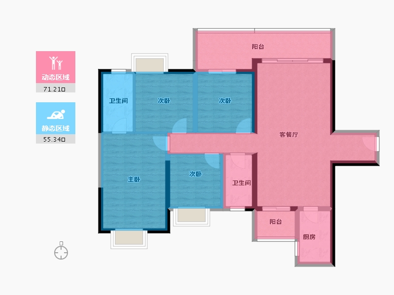 广西壮族自治区-梧州市-顾荣翰林华府-113.43-户型库-动静分区