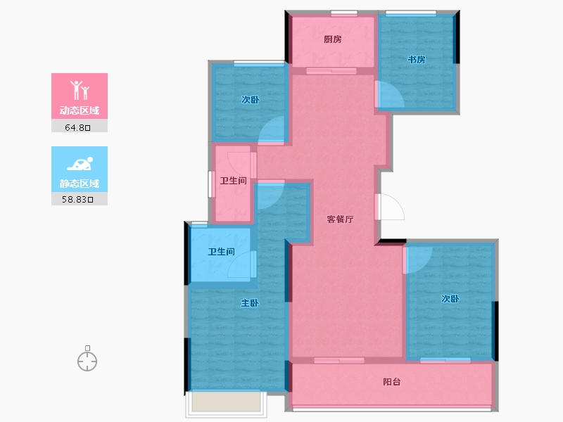 浙江省-衢州市-绿城城投礼贤未来社区-109.60-户型库-动静分区